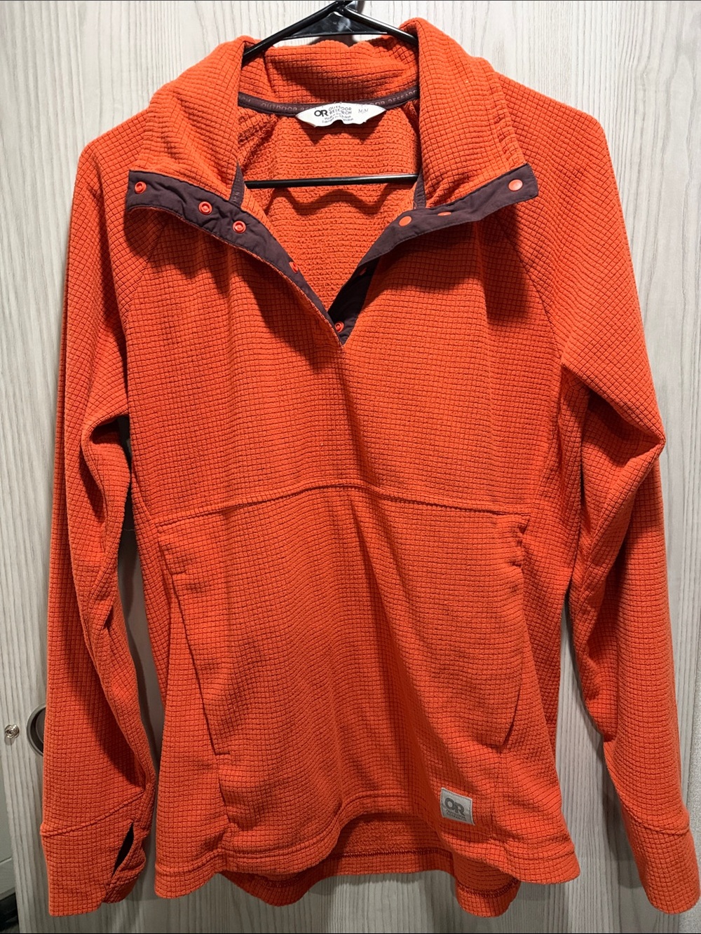 Outdoor Research Orange Waffle Snap Pullover